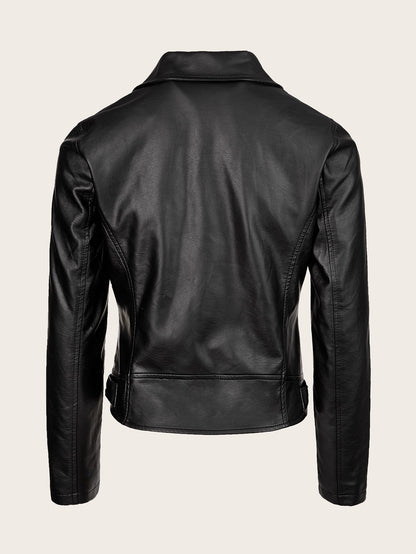 Women’s Faux Leather Moto Jacket – Chic, Edgy & Timeless