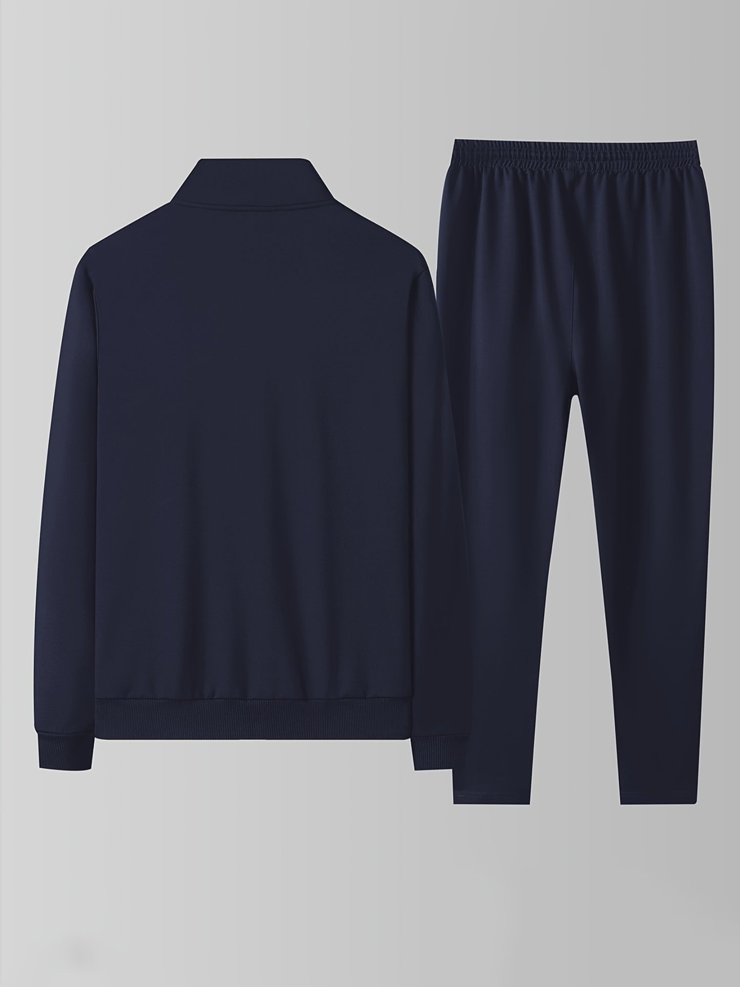 Men'S Casual Zip-Up Jacket And Sweatpants Set for Spring And Autumn Sports