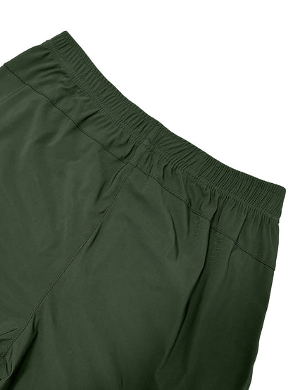 Men's Quick Dry Multi-Pocket Zipper Shorts, Elastic Waist Drawstring, Lightweight Breathable Fabric, Casual Sports Workout Running Hiking Shorts, Summer Outdoor Cargo Shorts for Men with Secure Zippered Pockets
