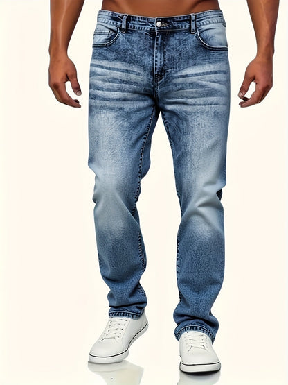 Men's Slim Fit Jeans - Classic Wash Clean Finish Travel 625125