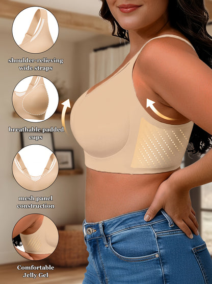 Women's Black Mesh V-Neck Bra - product view 26