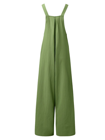 Scacto 2025 Summer Comfortable Women's Casual Loose Clothing Jumpsuit Y2k Fashion Overalls Square Collar Sleeveless