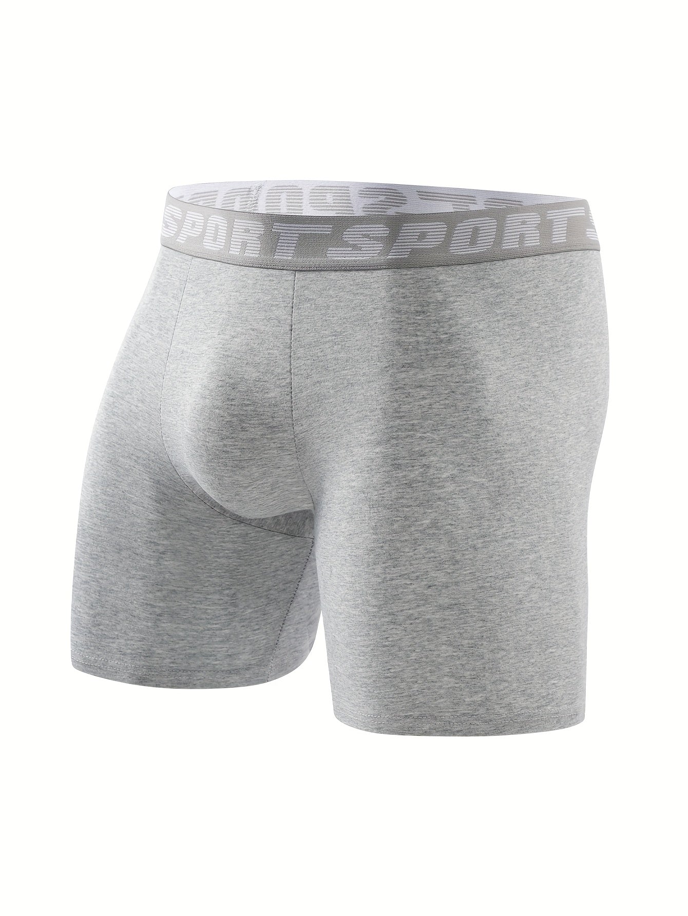 4 Pack Of Men's Underwear Men's Long Sports And Fitness Briefs, Breathable, Comfortable And Healthy Men's Boxer Briefs Fashion Trend Simple Casual Sports Men's Pants