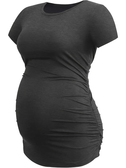 Set of 4 Short Sleeve Maternity Tops for Expecting Mothers