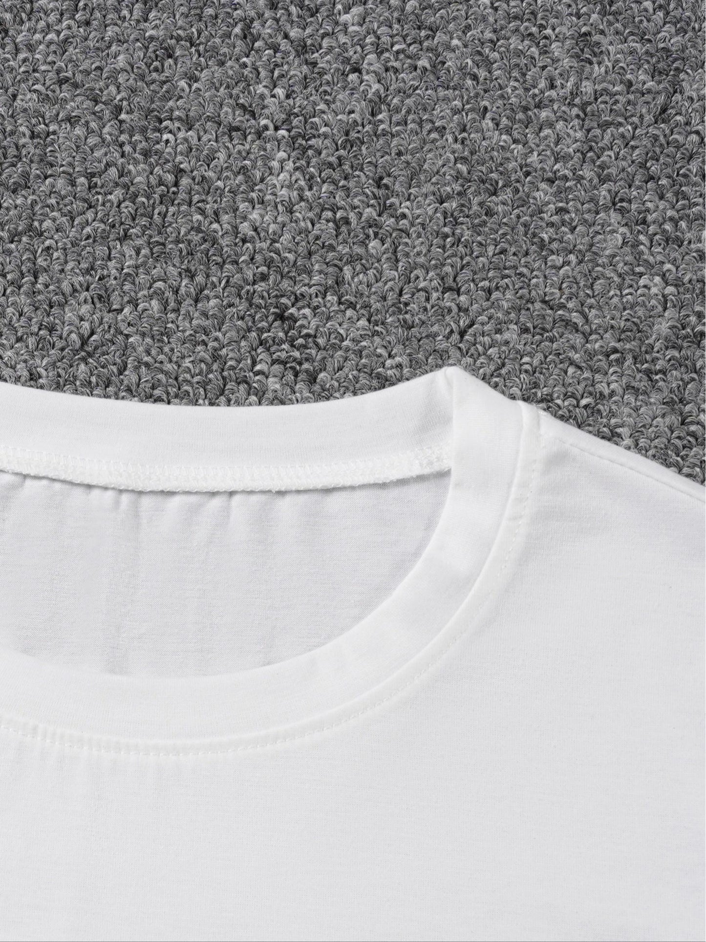 Round Neck Short Sleeve T-Shirt with a Teacher Pattern Print