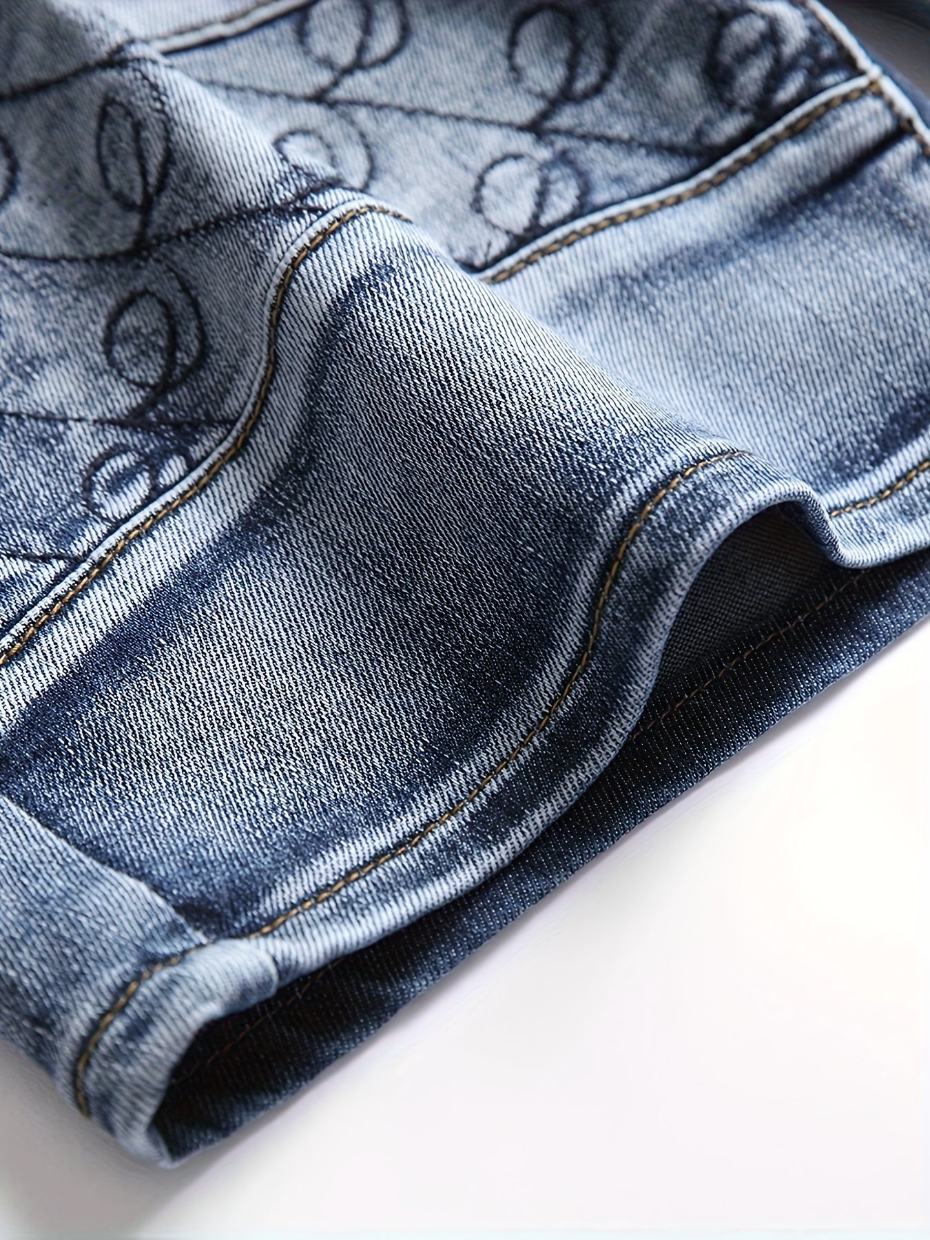 KEEVOOM Men'S Light Blue Washed Gradient Denim Shorts - Summer Casual Slim-Fit Shorts for Outdoor Sports & Trendy Daily Outfits