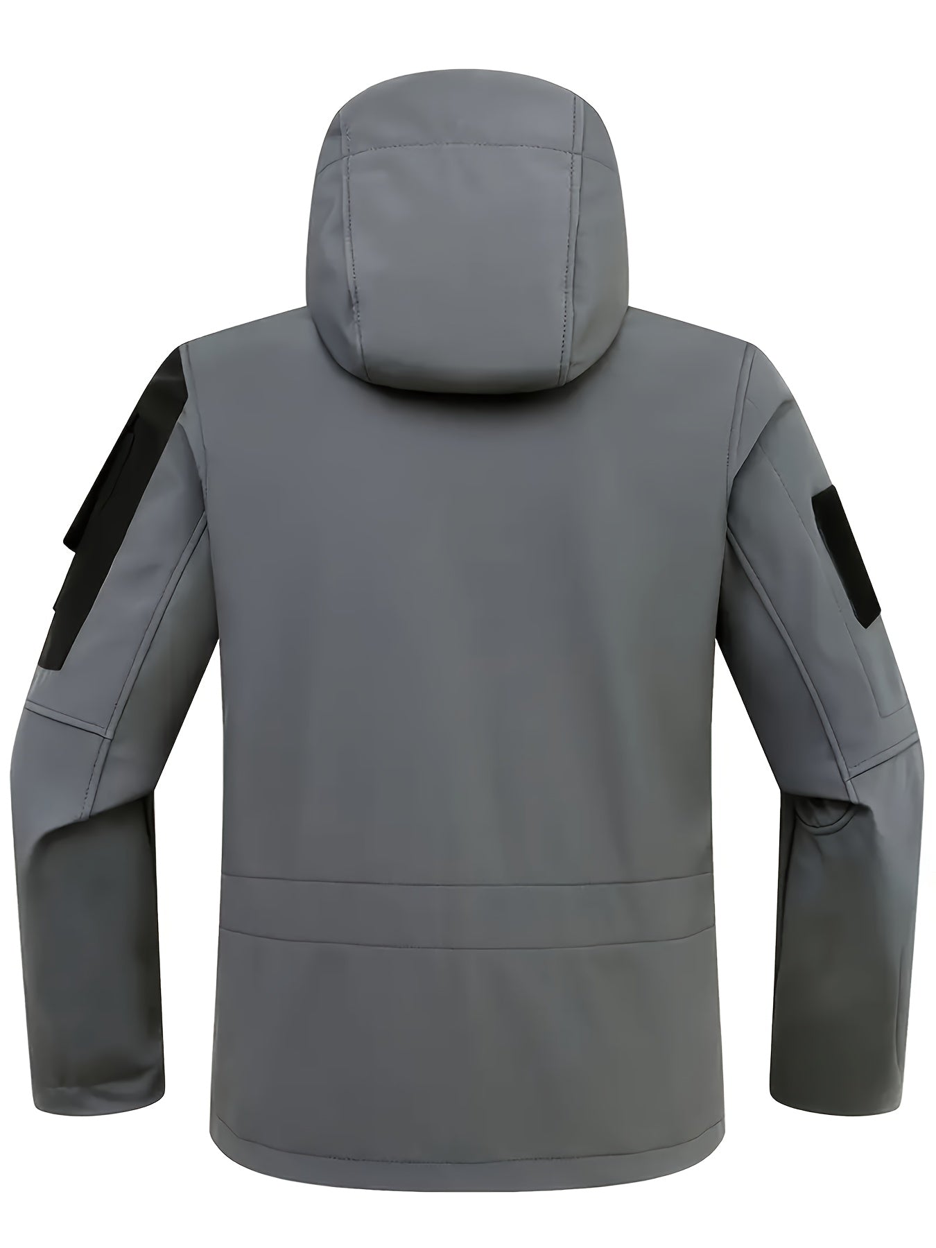 Winter Shark Skin Softshell Hooded Jacket Multi-pocket Tactical Windbreaker for Outdoor Adventures -lined Thermal Fabric Ideal for Snowy Weather and Hiking ExcursionsWinter Shark Skin Softshell Hooded Jacket Multi-pocket Tactical Windbreaker Fo