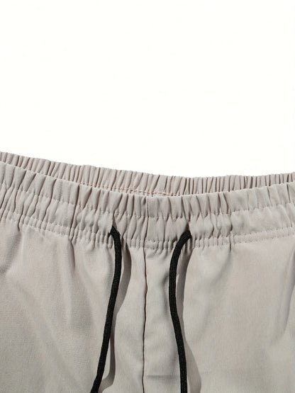 Set of 4 Men'S Long Pants with Cinched Waist And Multiple Pockets, Ideal for Outdoor Work Year-Round.