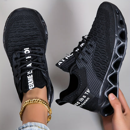 Women's Shoes 2025 New Fashionable Couple Breathable Blade Sole Running Shoes Light Yellow Fashionable Versatile Casual Sports Shoes