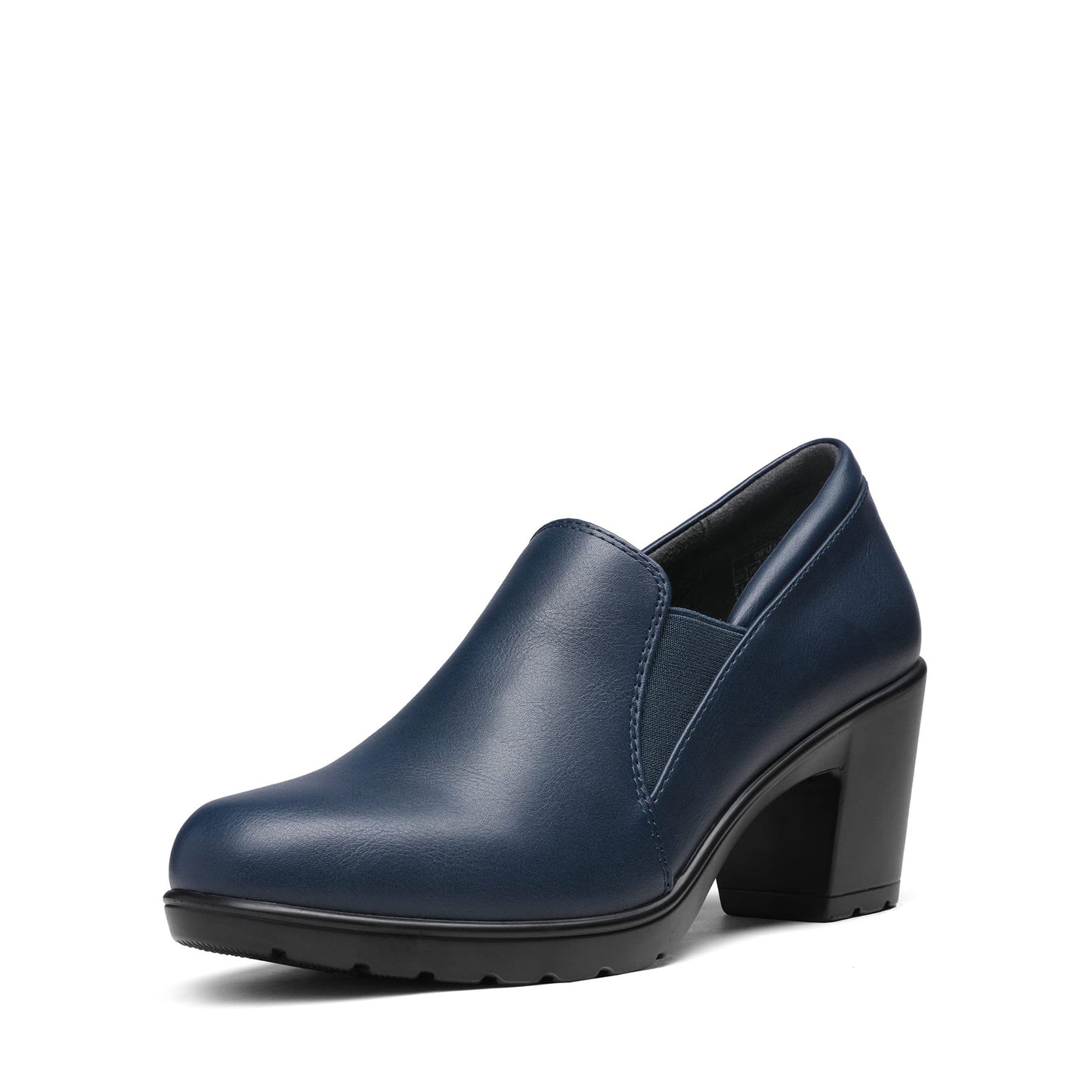 Women's Low Chunky Block Heels Pumps Comfortable Slip-On Heeled Loafers Dress Work Shoes For Office Business Comfortable Loafers Shoes Low Chunky Block Heel Pumps