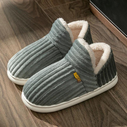 1 pcs Fashionable plush slippers, men's and women's winter indoor fluffy warm plush home slippers, outdoor plush soft fur slippers