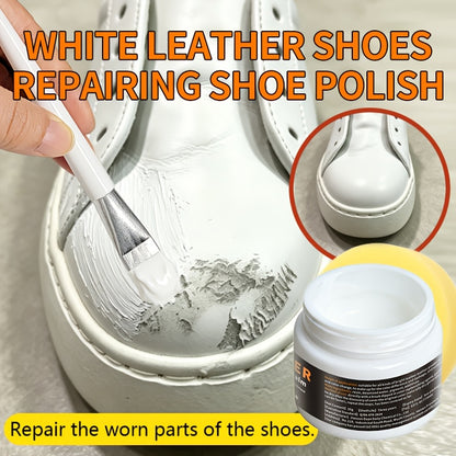 Glossy White Set Leather Shoes - product view 2