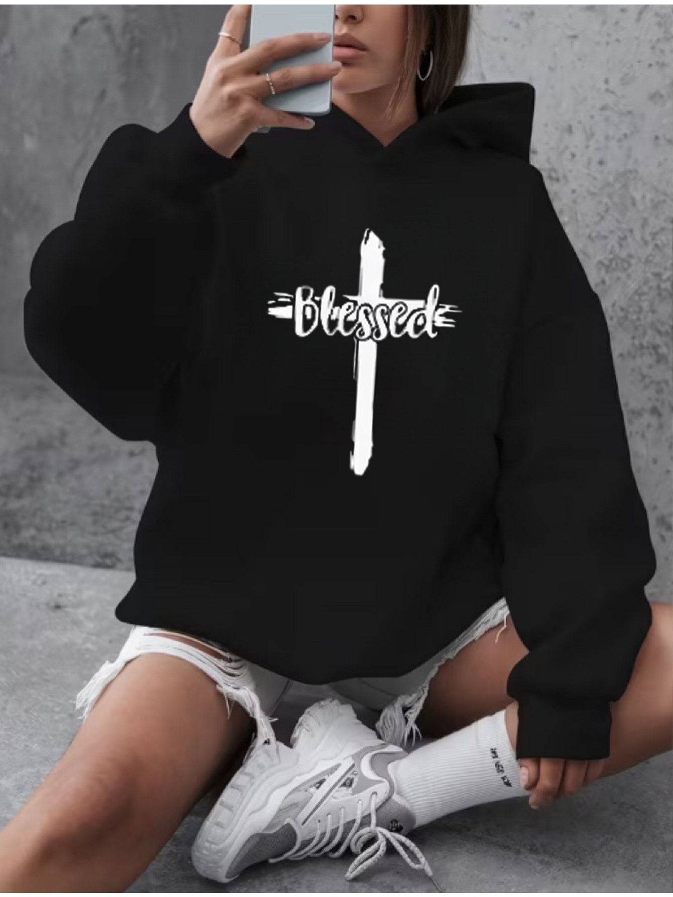 women's hoodie Sweater - Holiday Party Outfit - Soft Everyday Fall Tops - Machine Washable Casual Pullover sweatshirt