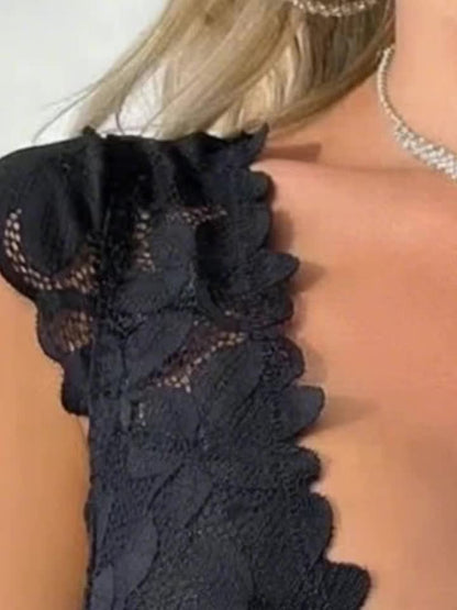 Women'S Elegant Lace Camisole Bra - Front Closure Push-Up Shaping Bra with Contrast Lace Trim, Lightweight Breathable Wire-Free Design, Non-Detachable Padding & Smooth Round Neckline for Daily Casual & Formal Wear - 2025 New Style Women'S Underwear