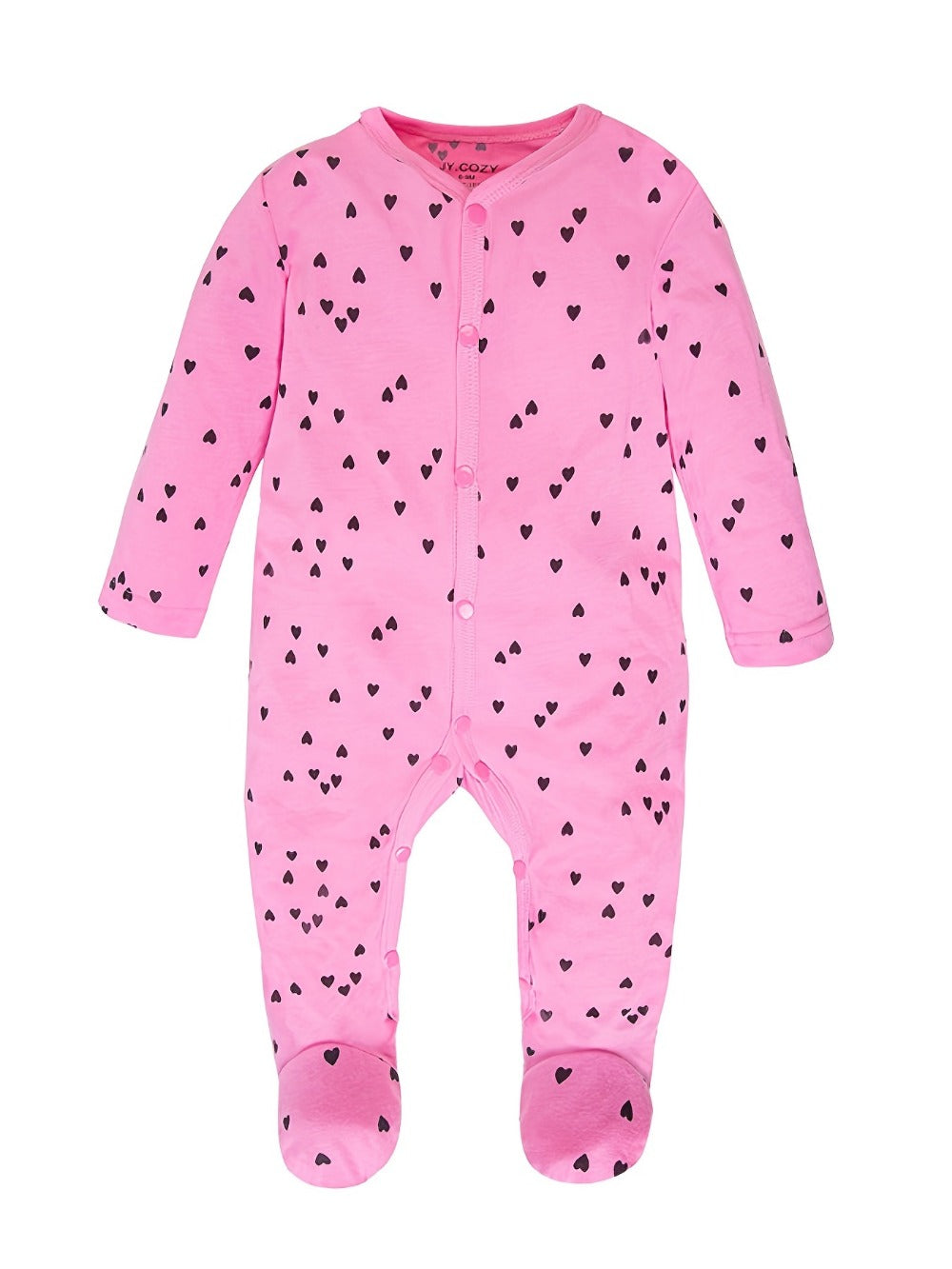 Baby Footed Rompers - 4-Pack Floral Long-Sleeve Onesies