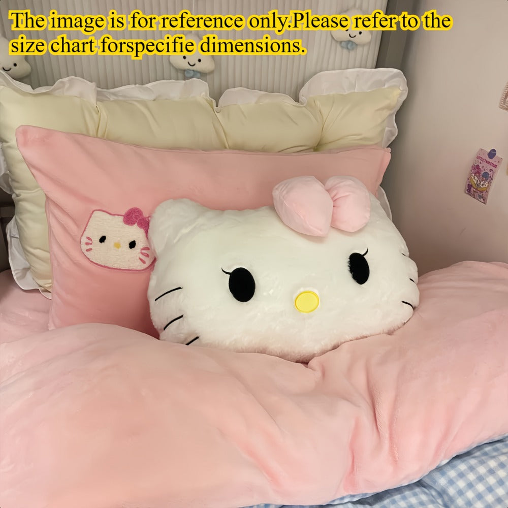 Hello Kitty Plush Decorative Pillow - Soft 17.7-Inch Character Cushion