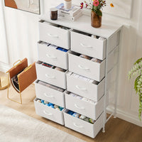 10 Drawers-White