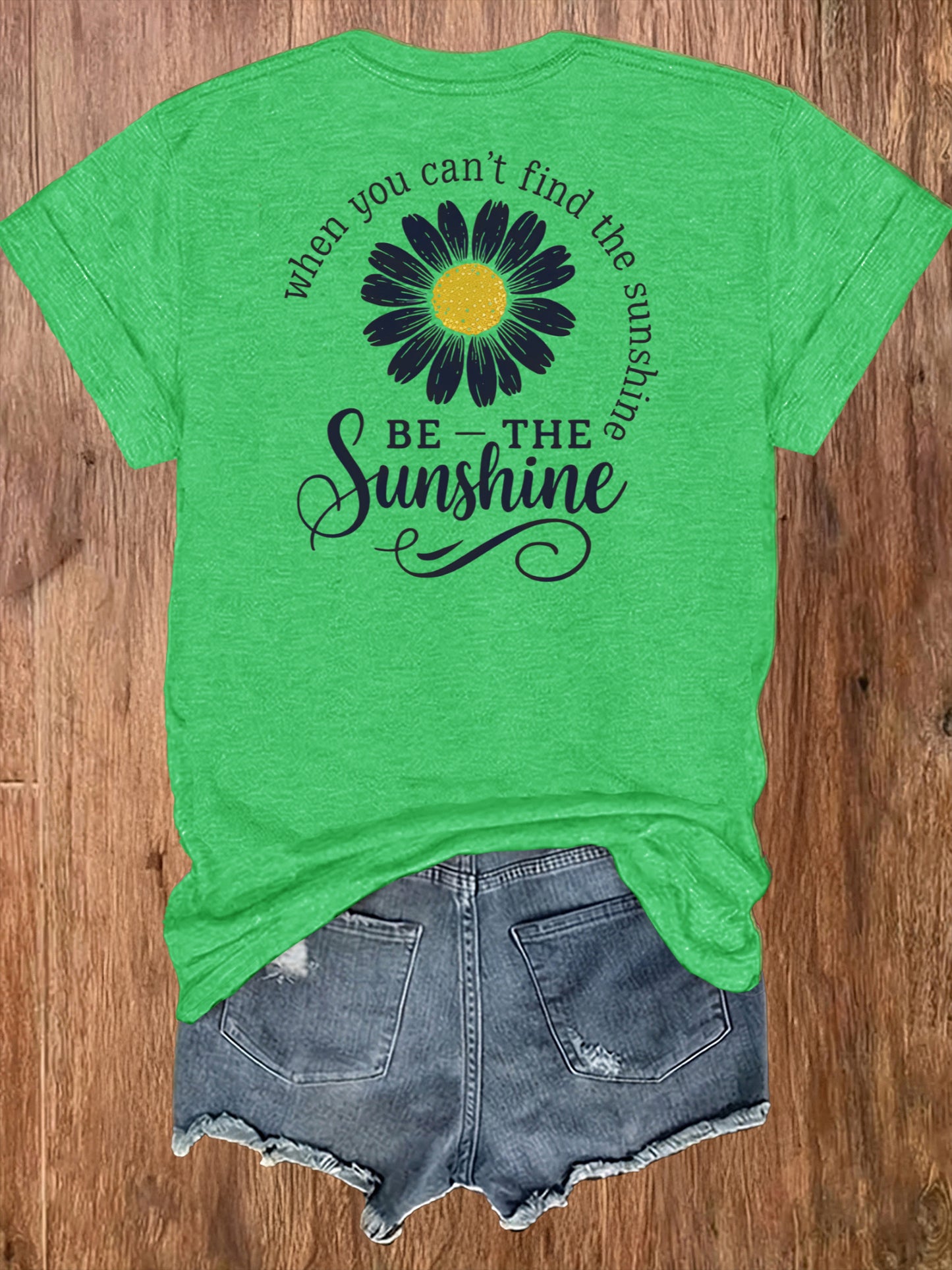Women'S Casual Sports T-Shirt | Lightweight & Breathable European Summer Round-Neck Tee With Uplifting 'Be The Sunshine' Print - Ideal For Spring/Summer And Perfect For Various Occasions