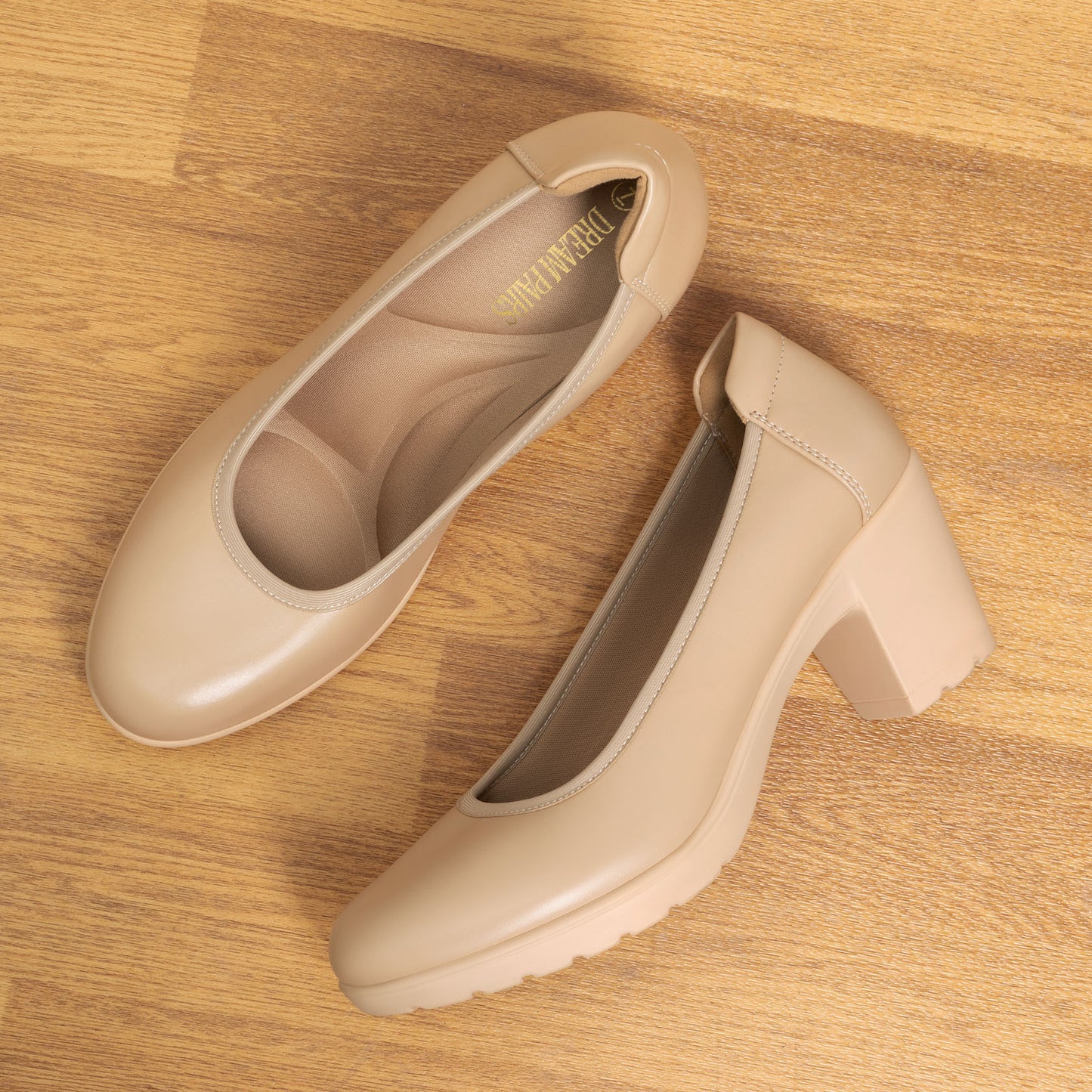Women's Chunky Closed Toe Low Block Heels Work Pumps Comfortable Round Toe Dress Wedding Shoes One Foot Kick Design Fashionable Bride Bridesmaid Wedding Party Party Holiday Formal Shoes