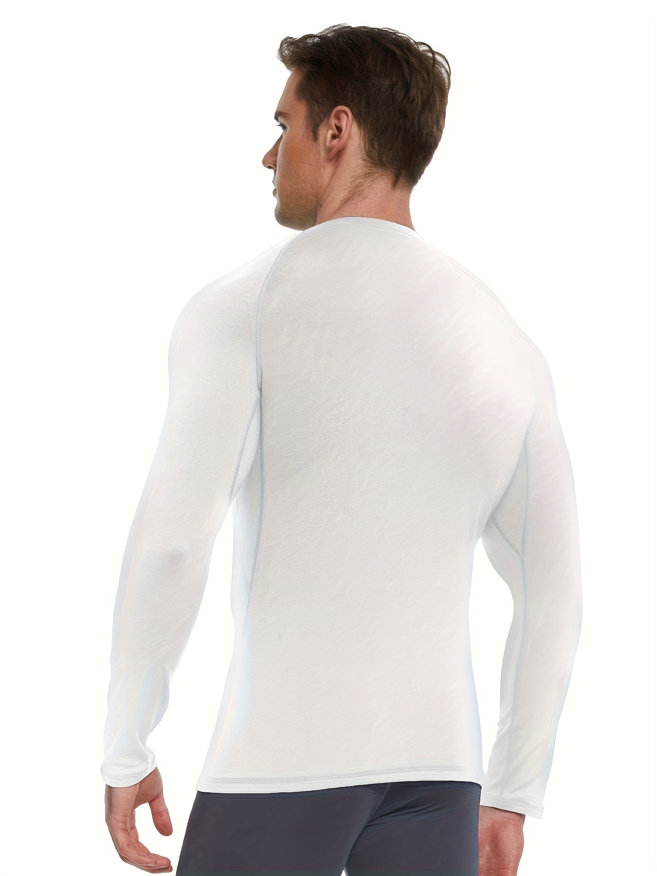 5pcs Men'S Thermal Round-Neck Shirt Set Long-Sleeve Compression Shirt Fleece-Lined Base Layer Sports Top Fitness Set, 2026, Valentine'S Day, Gifts