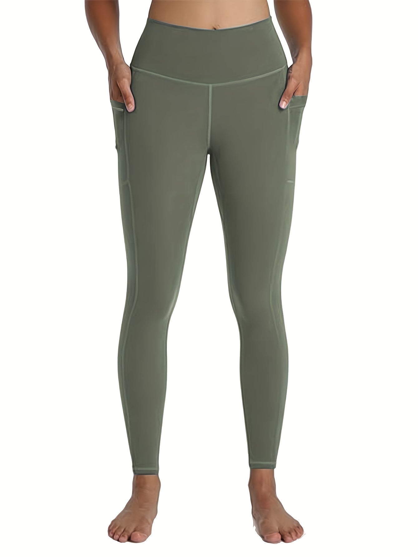 2026 5-Pack Plus Size Sports Leggings For Women, High-Waisted Cropped Yoga Pants With Pockets, Fitness Running Compression Tights, Game Day Fan Gear for Football and All Fans