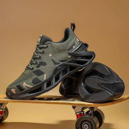 Men's Lightweight Breathable Camo Hiking & Running Shoes - EVA Cushioned MD Sole, Low-Top Design for All-Season Outdoor & Casual Wear, Hiking Accessories