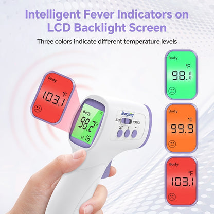 Infrared Forehead Thermometer - LCD Display, Memory and Silent Mode