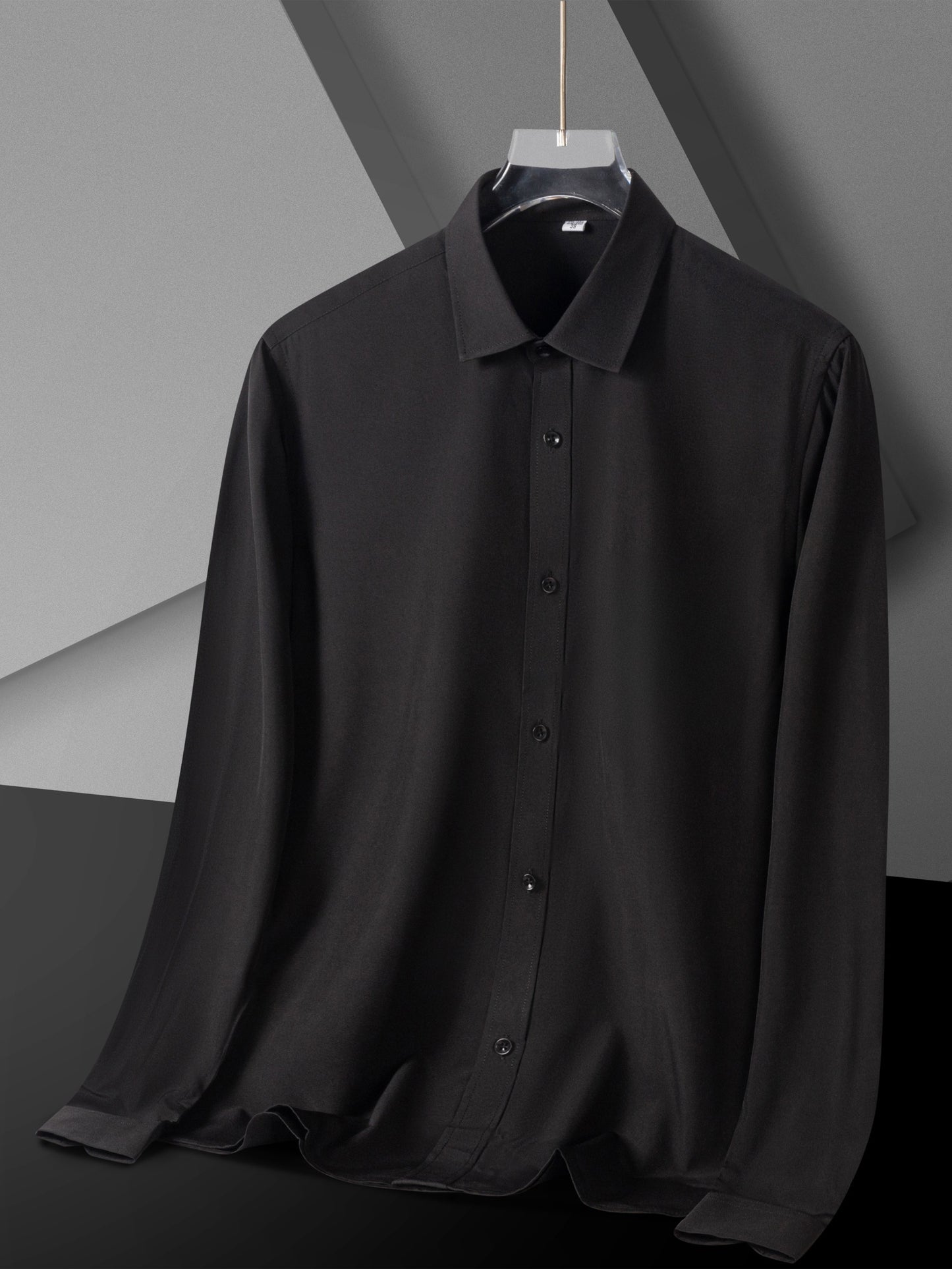 Men'S Long-Sleeve Shirt Made Of, Stretchy And Suitable for Business Attire, Wrinkle-Free Suit Shirt, Casual Short-Sleeve White Work Uniform