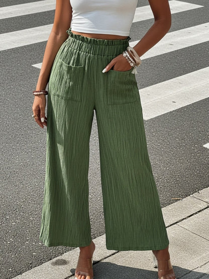 Women'S Home Solid Color Casual Straight Leg Pants for All Seasons. Fashionable And Comfortable