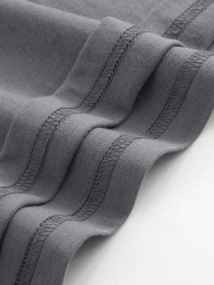 Gray Oversized Men'S T-Shirt, 100%, Available in Sizes 0XL-4XL, Featuring a Round Neck And Short Sleeves, Suitable for Casual Wear in for All Seasons. Local Warehouse Shipping for Men'S Gifts And Apparel, Plus Size
