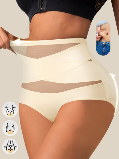 QUASTI 4pcs Women'S Underwear High Waist Tummy Control Panties Seamless Shapewear Briefs Butt Lifting Body Shaper for Waistline Reduction And Full Coverage Support