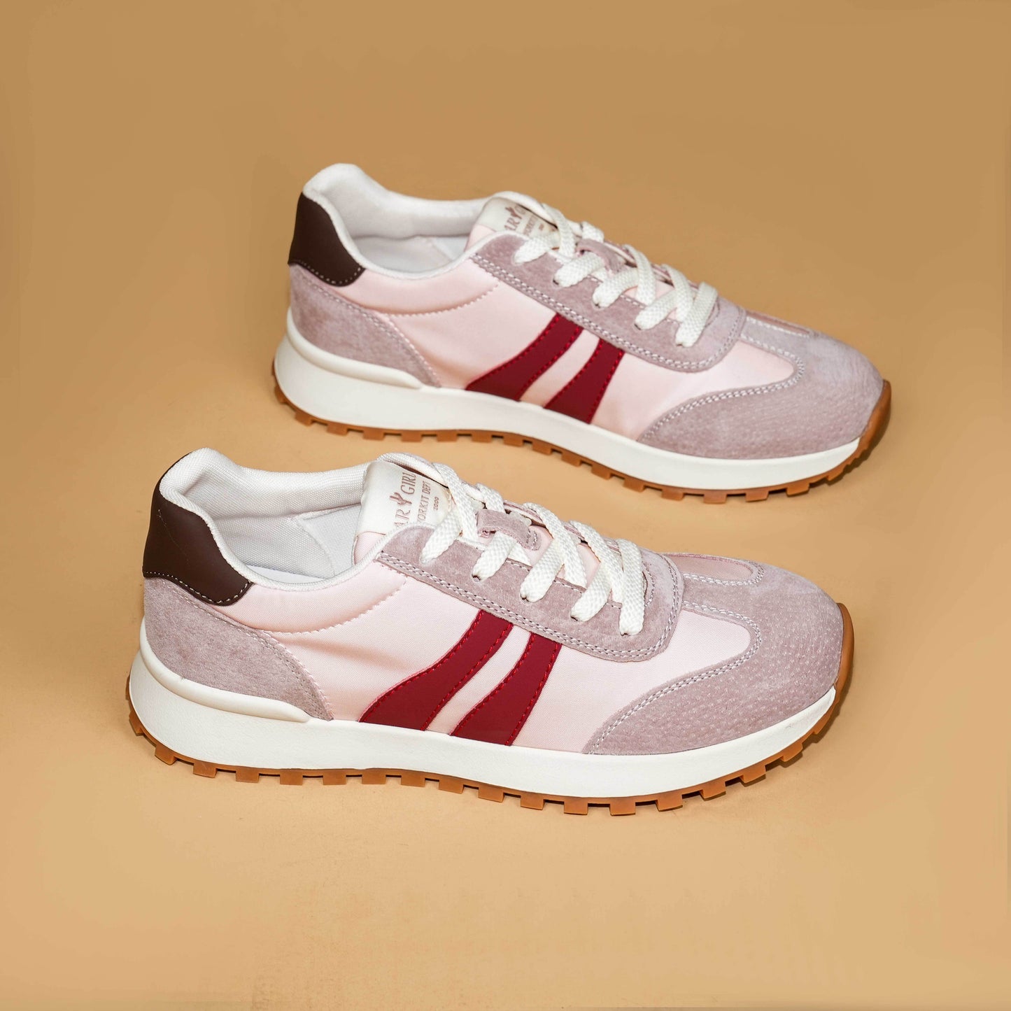 Women's Genuine Leather Chunky Lug Sole Lace Up Running Shoes Casual Designed Fashion Sporty Sneakers AA1127n