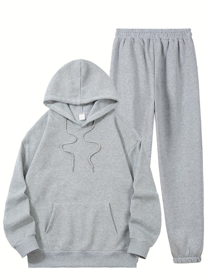 Women's Summer Sports Suit, Women's Gym Sportswear [Fashion Hoodie Set] Fashion No Worries GOD Got Me Printed Hoodie And Sweatpants Set for Women, Kangaroo Pocket Outfit