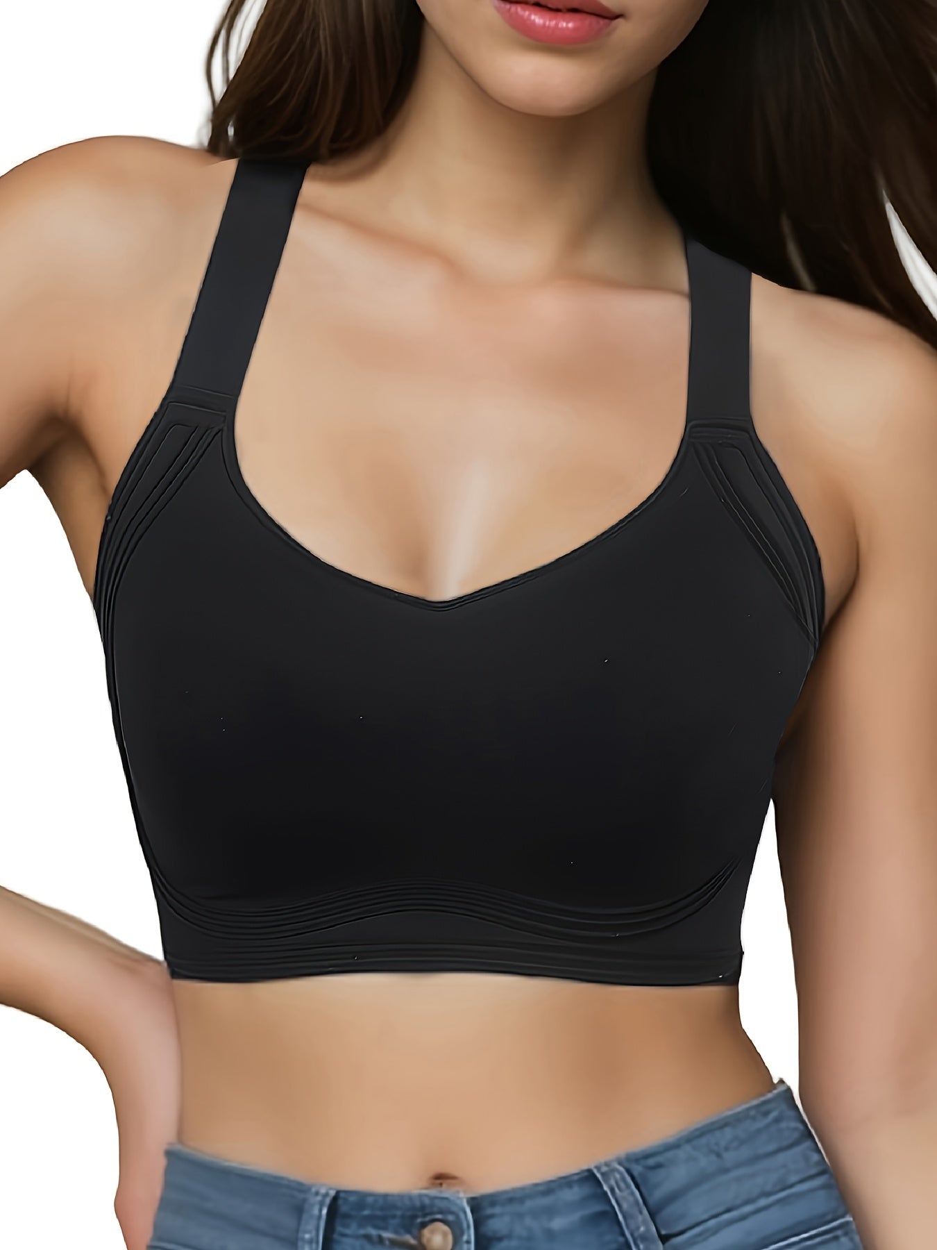 Women's Wireless Bra Comfortable Breathable Seamless Bra Soft Sleeping Bra Push Up Women's Underwear Daily Casual Bra Full Cup Sports Bra Suitable for Daily Wear Adjustable Shoulder Straps