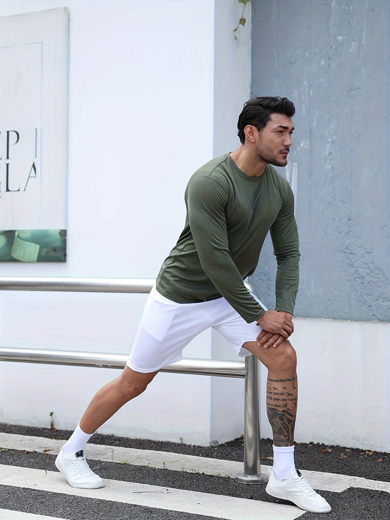 7pcs Set Of Men's Long-sleeved Quick- Shirts, Made Of Breathable Mesh Fabric, Sun-protective And Comfortable, Suitable for Sports And Casual Wear.