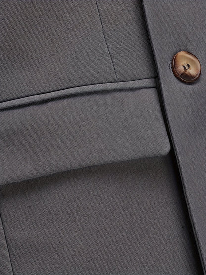 Latest Men's Solid Color Suit Two-Piece Suit Peaked Lapel Double-Breasted Four Seasons Men's Business Suit Formal Business Casual Wedding Dress