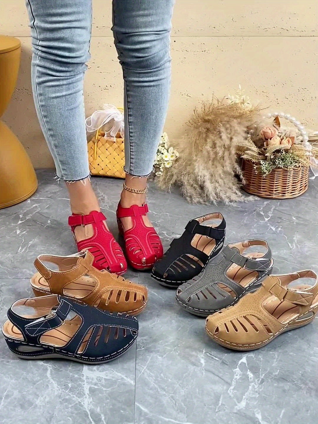 Ladies' Fashion Trend Wedge Sandals, Women Shoes