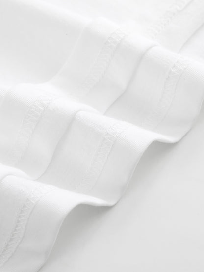 [Double Print] Letter Print Round Neck Short Sleeve T-Shirt
