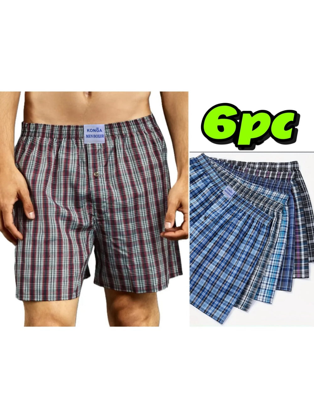 Men's Boxer Briefs - Everyday Comfort 6 Pack
