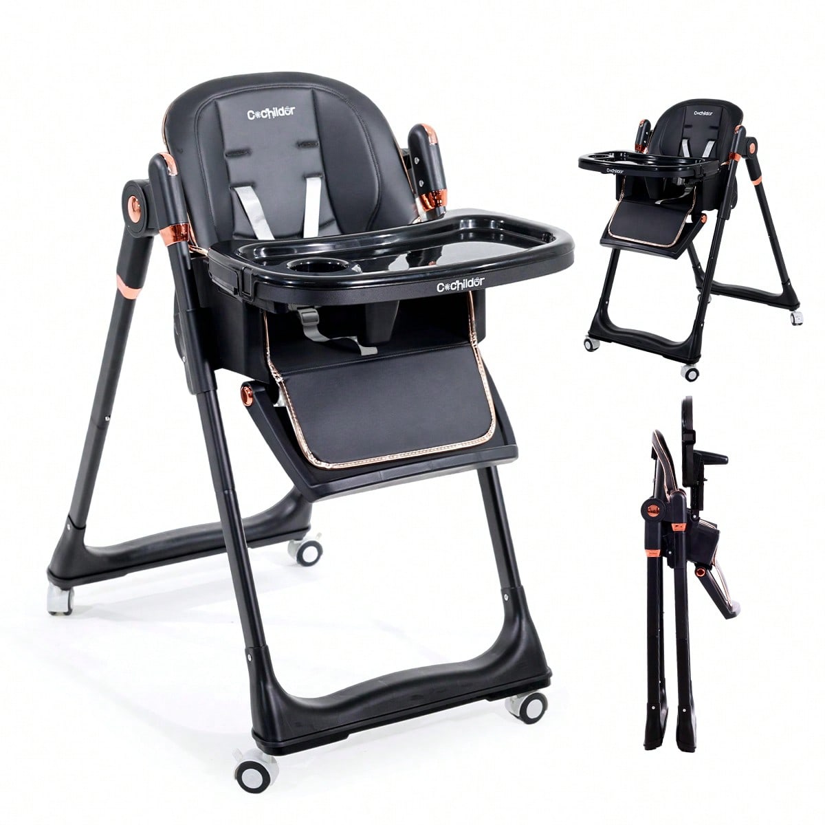 Baby High Chair - Foldable Adjustable Cochildor 3-in-1