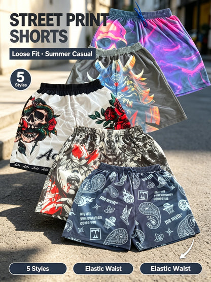 5 Men'S Quick Dry Mesh Shorts, Casual Micro Stretch Elastic Waistband Drawstring Shorts