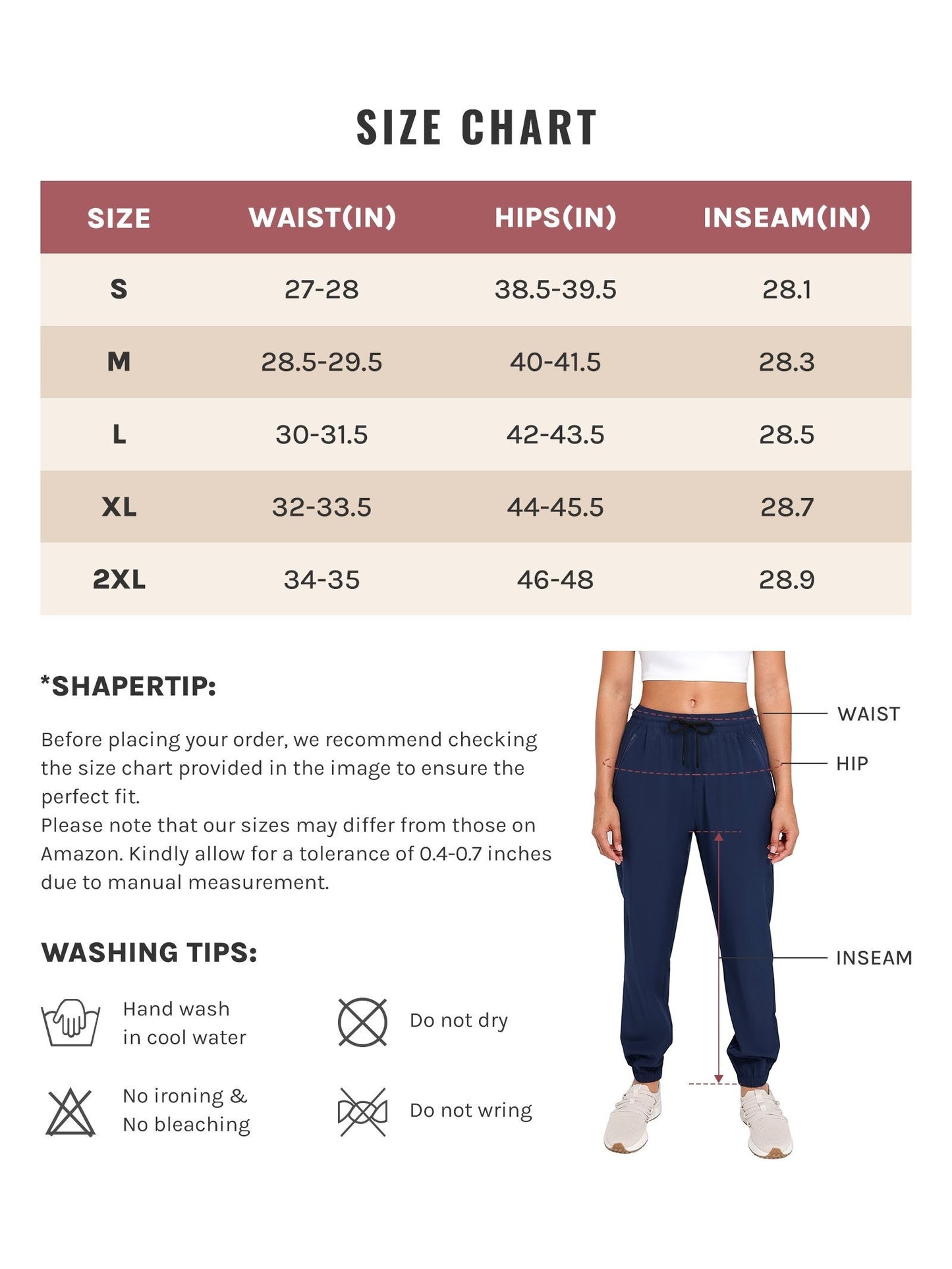 [Three Colors Available]1pc Womens Golf Pants Quick Dry Ultra Light Stretch Pockets Soft Workout Pants for Travel with Inside Drawstrings