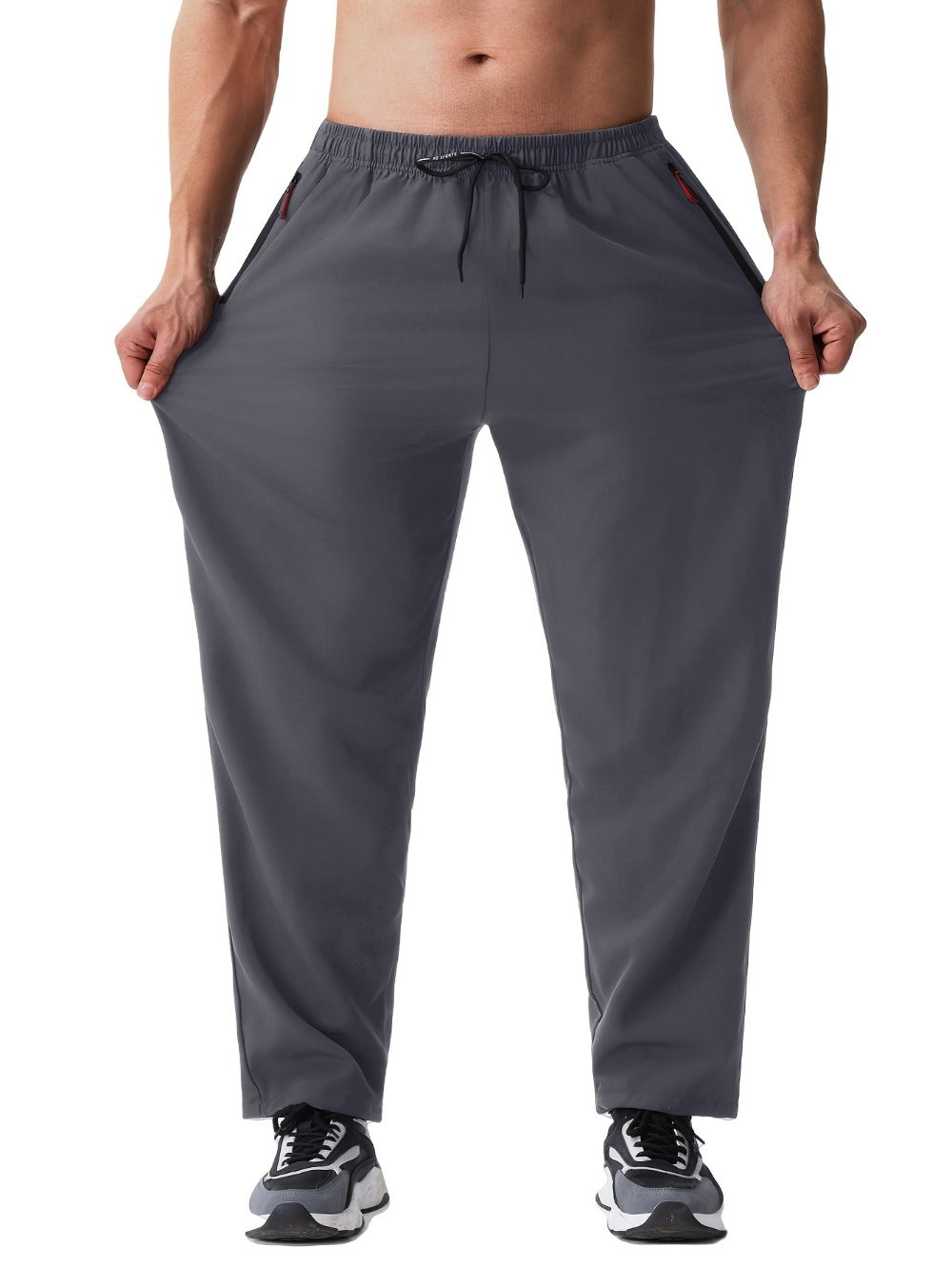 Men's Casual Trousers - Elastic Waist With Pockets