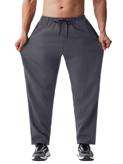 Men's Casual Trousers - Elastic Waist With Pockets