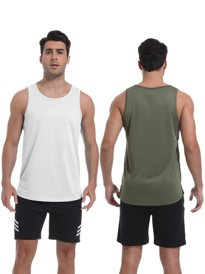 Men's Solid Color T-Shirt - Sleeveless 473957