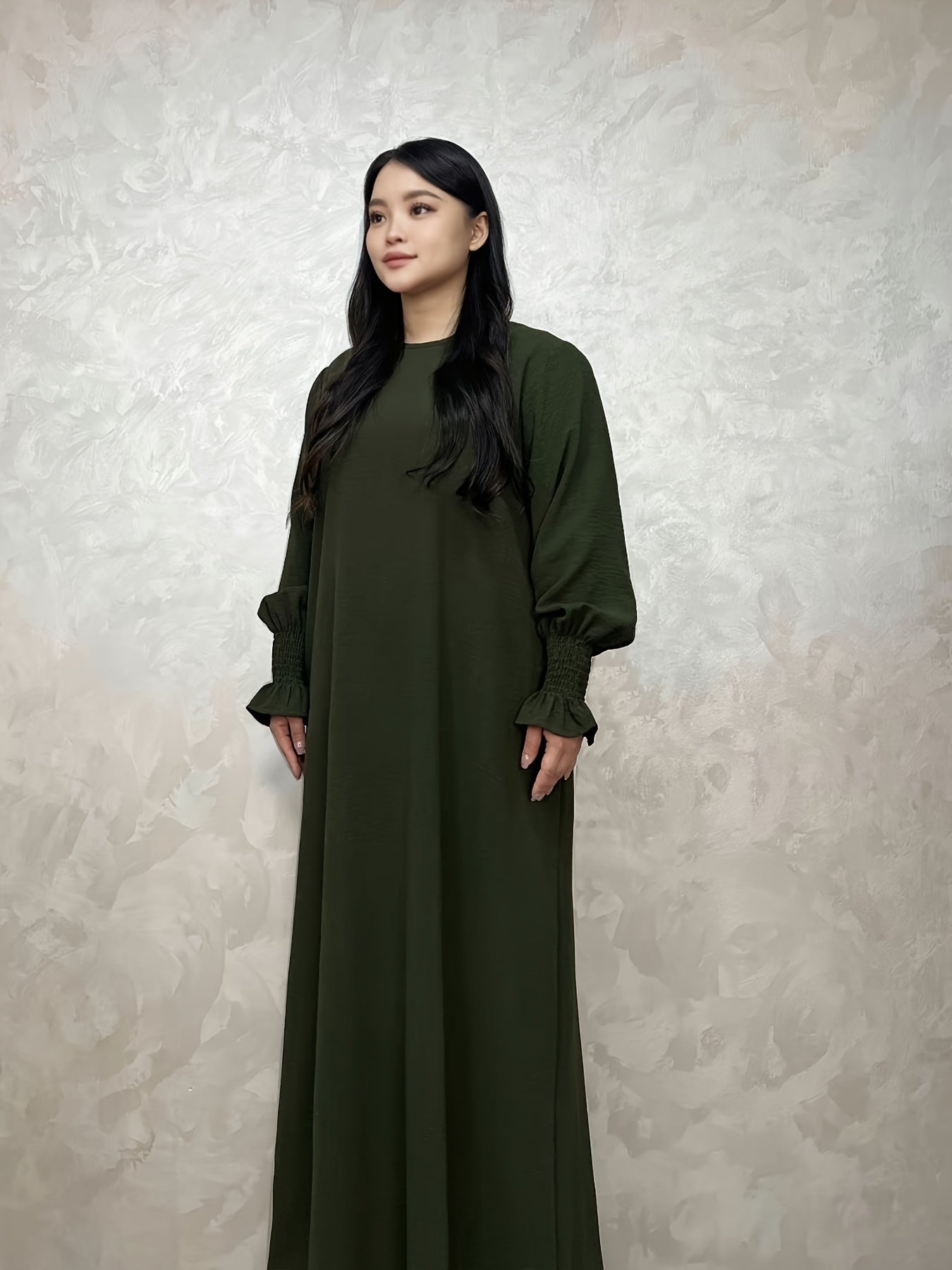 Soft Crepe Material with Pocket Mulim Lady Abaya Prayer Abaya