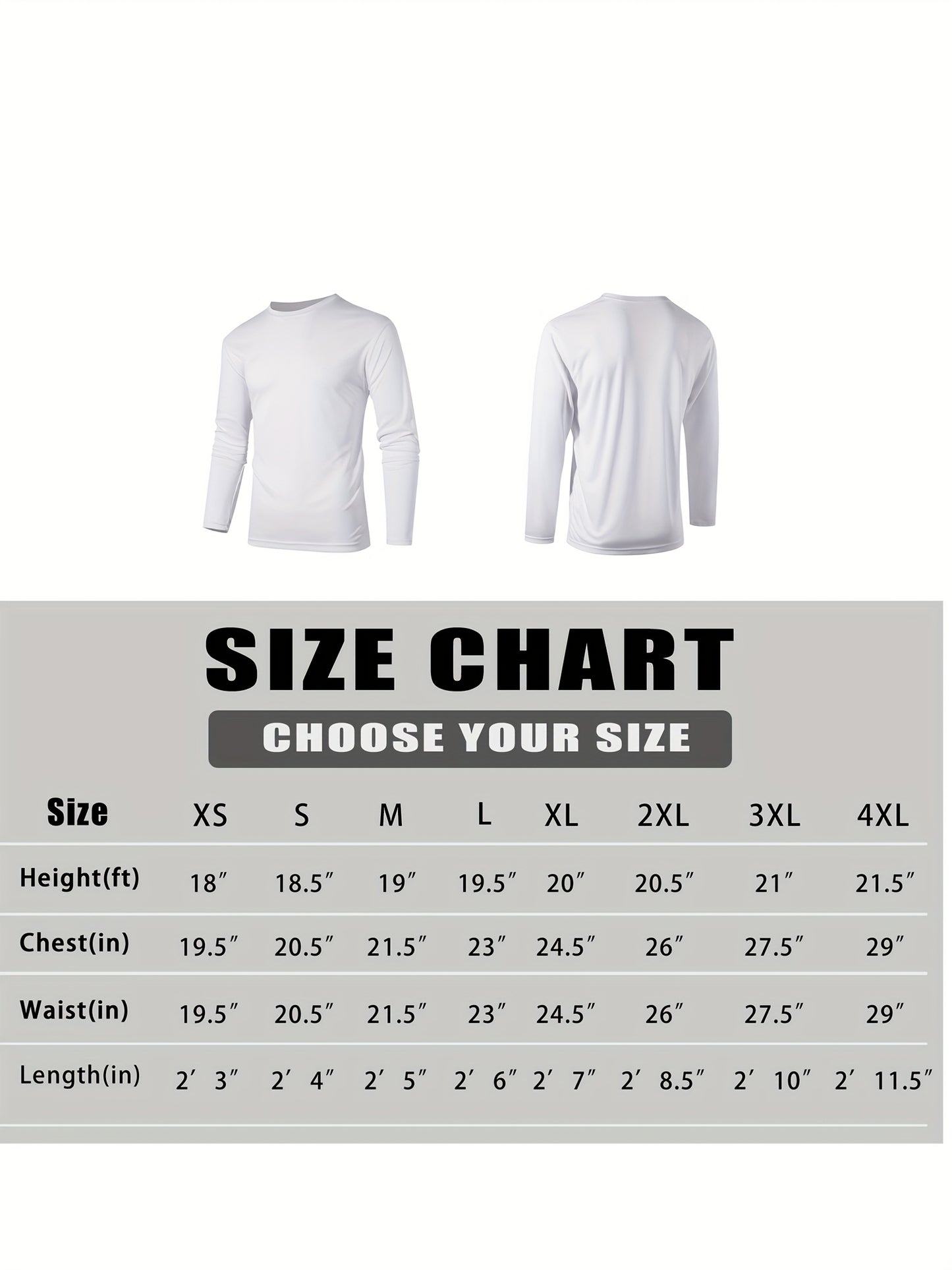 Men'S Long Sleeve Shirts for Active Use - Quick-Drying And Moisture-Wicking, Set of 5, Available in Sizes S to 3XL