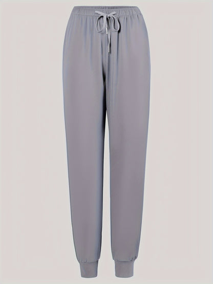 Women'S Frosted Pocket Brush Pants with Elastic Ribbed Toe Binding Work Pants