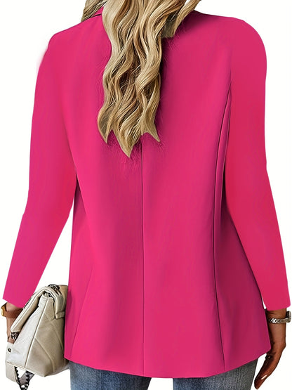 Women'S New 2026 Spring And Autumn All-Match Casual Long-Sleeve Solid Color Cardigan Blazer