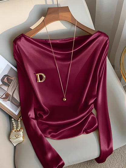 Women'S Elegant Casual Formal Solid Color Long Sleeve Pants Suit